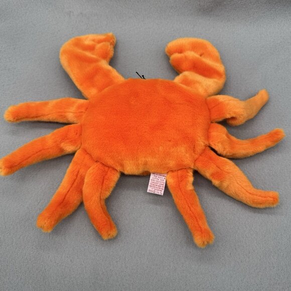 Vintage TY Beanie Buddies Digger Crab Orange 1999 Plush Stuffed Animal 11" - Picture 4 of 11
